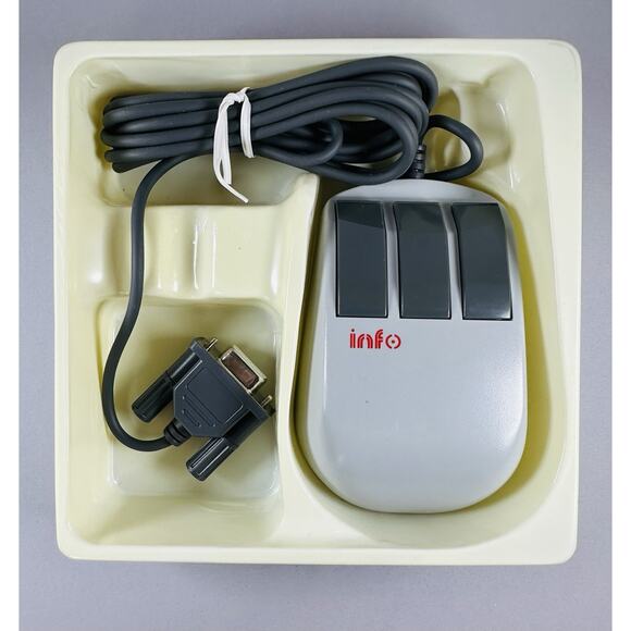 Info Mouse Mechanical ball 3 Button -Drivers On 5.25" Floppy for IBM PC AT or XT - Picture 2 of 5